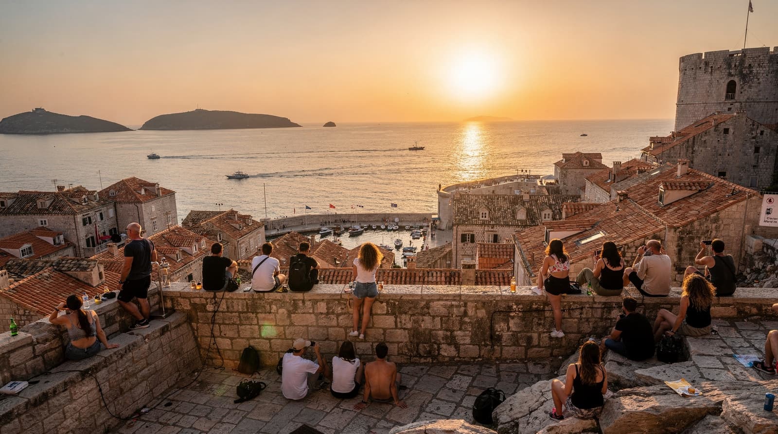 Where to watch sunset in Dubrovnik