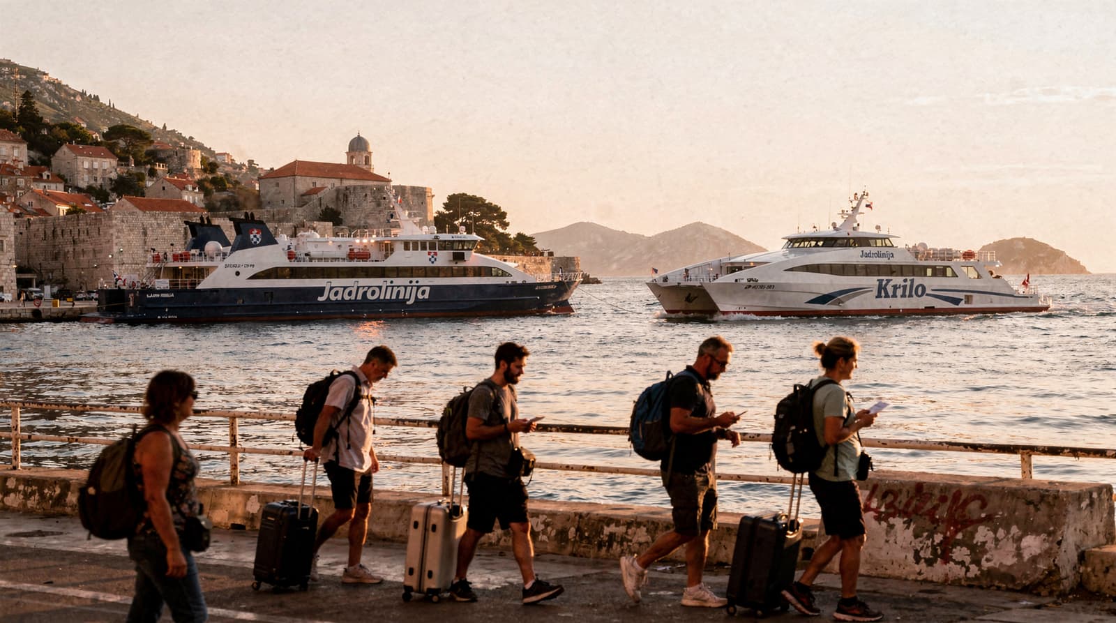 Dubrovnik ferries: using Jadrolinija and Krilo catamarans from Gruž
