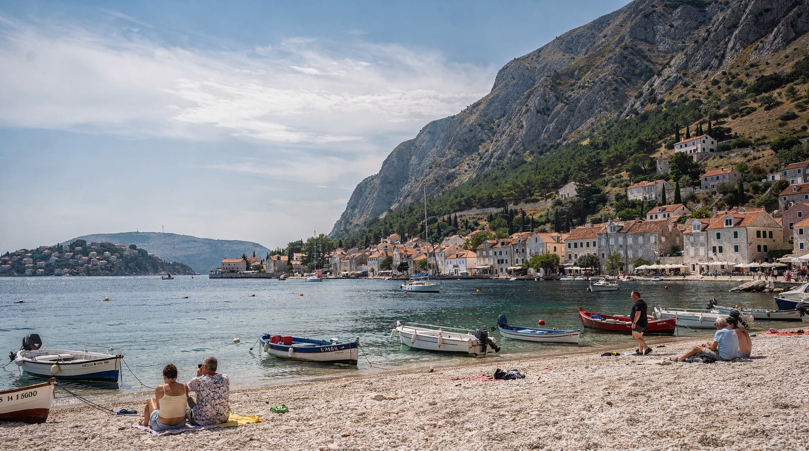 Orebić: beaches, ferries and the view across to Korčula