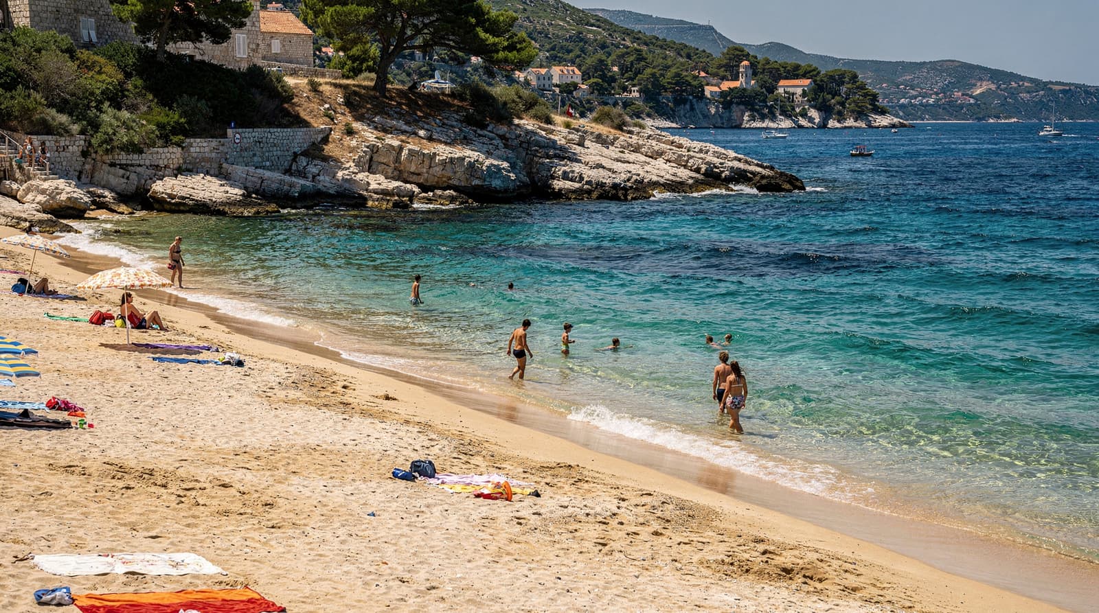 Šunj beach on Lopud: the best sandy beach near Dubrovnik