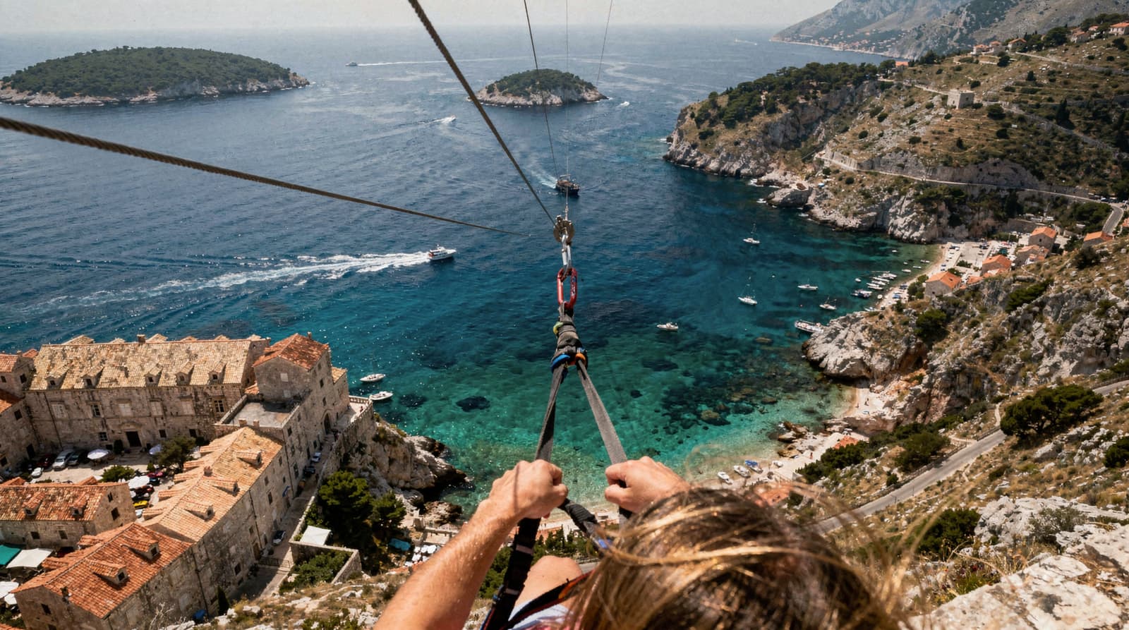 Zipline in Dubrovnik: flying above the Adriatic on the panorama zipline